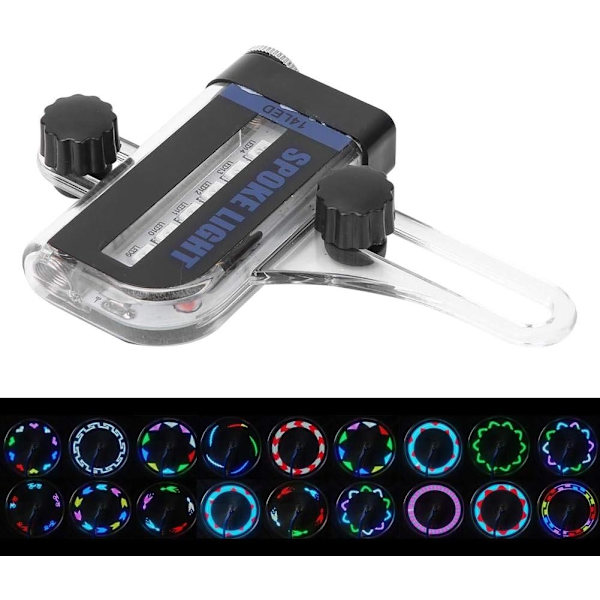 Sykkel Eike Lys, 14led RGB Modus Dobbeltsidig RGB Strålelys Wir