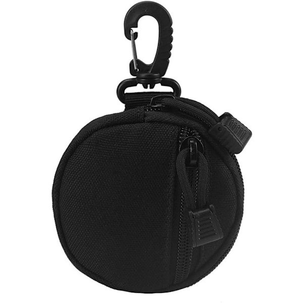 （Svart）Taktisk Väska Bälte, Taktisk Molle-Pouch, Rund Mini Mynt P