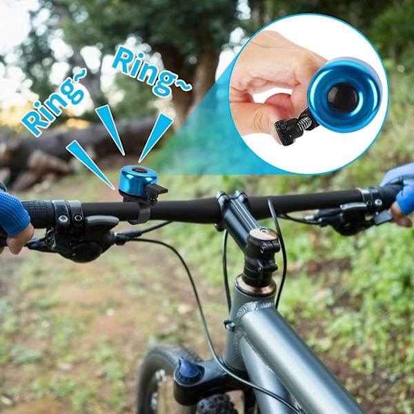 Cykelklokke, 2 stk. Mini Cykelklokke med Klar og Høj Lyd, Mini Bi