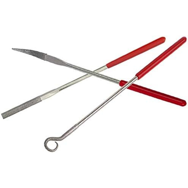 10 st Assorterade Mini Diamantfiler Set Nål Platt Kvadrat Rund