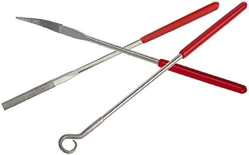 10 stk. Assorterte Mini Diamantfiler Sett Nål Flat Kvadrat Rund