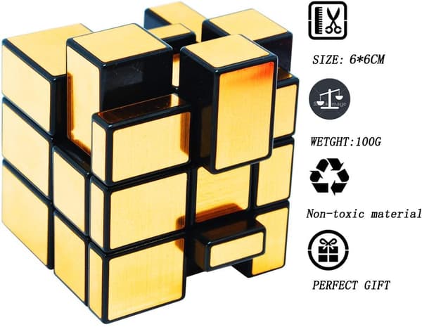Spejlterning 3x3, Magic Cube 3x3x3 Hastighedsterning Glat Nem at Rotere