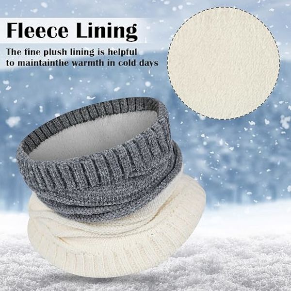 Tubulär Halskrage Halsvärmare Termisk Fleece Rörhalsduk Stickad