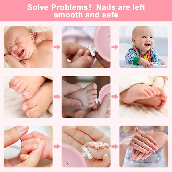 Elektrisk Baby Nagelfil, Batteridriven Baby Elektrisk Nagelklippare