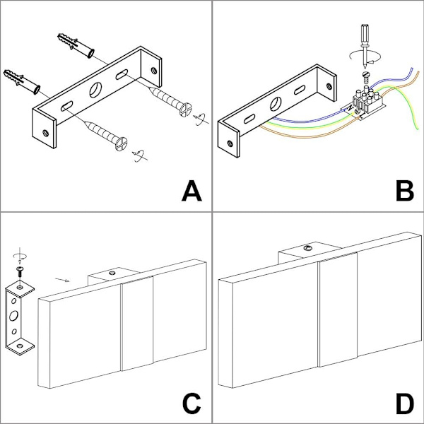 2-pack Vägglampa för inomhusbruk, 12W LED, Kreativ Design Decora