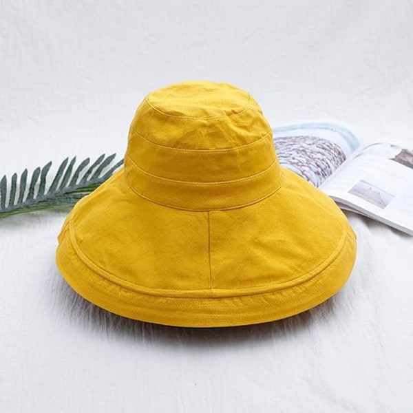 Sommarhatt för kvinnor, bredbrättad solhatt, hopfällbar, strandhatt
