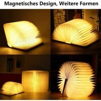 Træ, foldbar, boglampe Magnetiske LED boglamper
