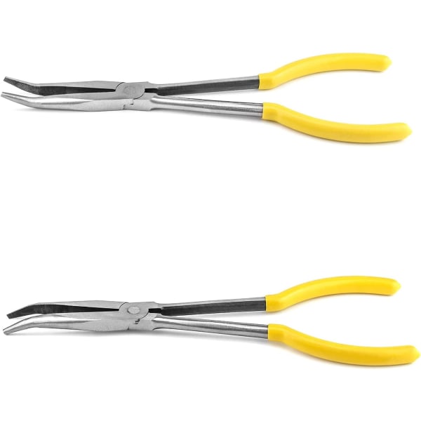 Curved Nose Pliers, Long Nose Pliers, 280mm / 11", 25 degree bend