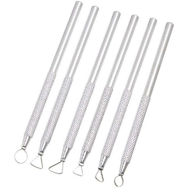 Set med 6 aluminiumskulpturverktyg för lera DXGHC