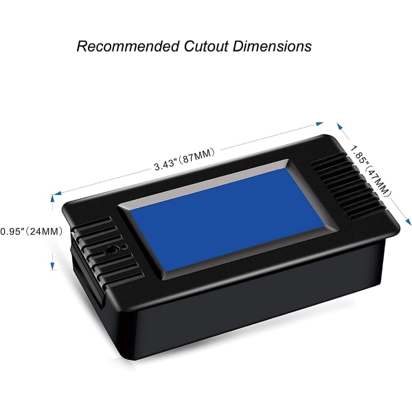 AC 80-260V 100A CRS-022B LCD-display digital ström spänning effekt