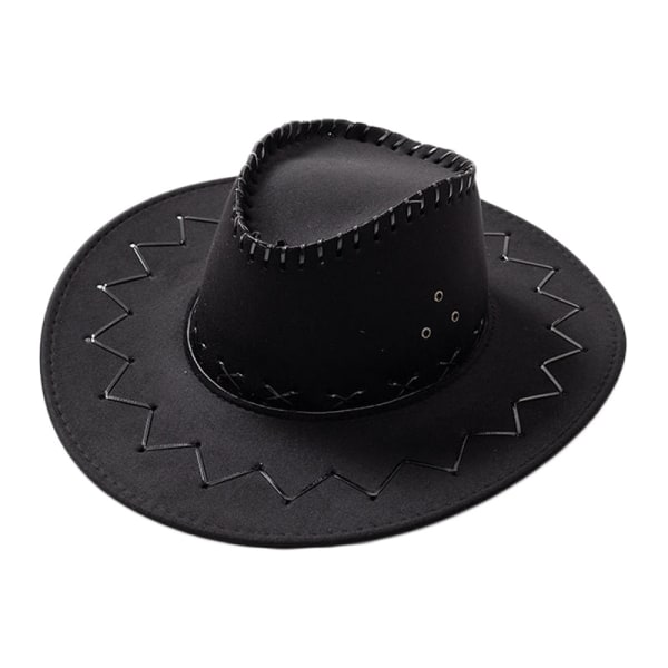 Cowboy-hattu pukutarvike leveälierinen villilännen cowgirl-hattu,b