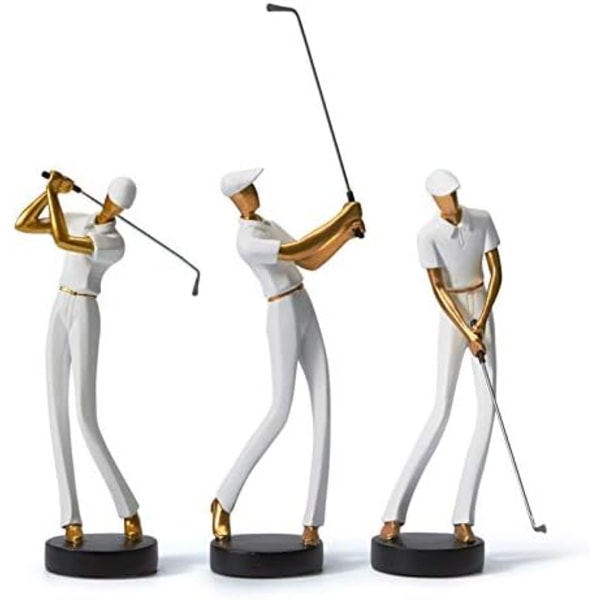 Konst Golfspelare Staty Inredning Golf Skulptur Resin Arts Gift W