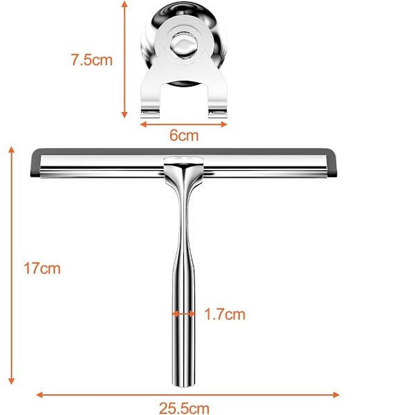Rustfrit Stål Bruser Squeegee, Silikon Bruser Squeegee med Ho