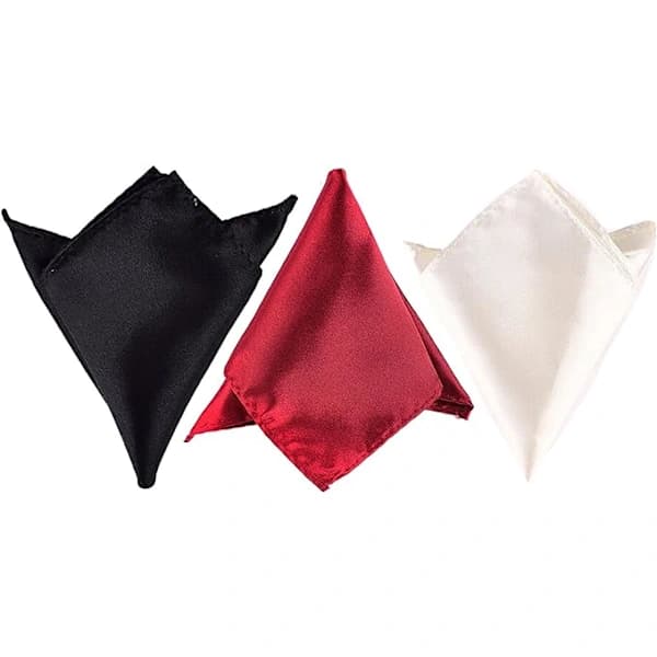 Satin 3-pack, Enfärgad Bröllop Herr Näsduk Kontor S(a70)