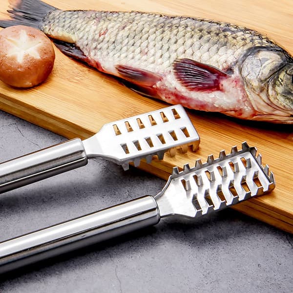 Fisk Skælrenser i Rustfrit Stål, 2 Dele Professionel Fisk