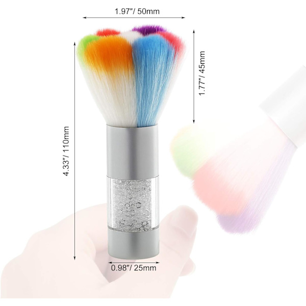 Mjuk Rengöringsborste för UV-Gel Nagelpuder, Manikyrverktyg, Nagelb