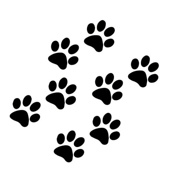 Cat/Dog Paw Pattern Vinyl Stickers,2pc