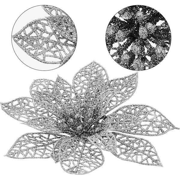 Glittrig Julgransprydnad Julblommor Dekor Prydnad