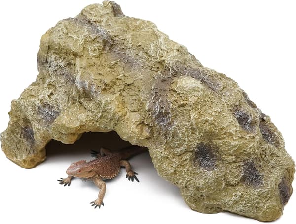 Reptilstein Skjulested Hule, Gecko Skjulested Landskapsstein, Skjul Øgle He
