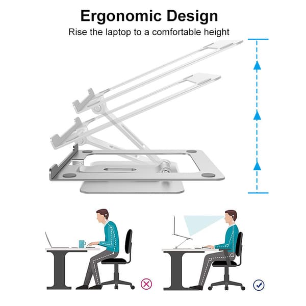 Laptopställ, Ergonomiskt Fällbart Aluminium Laptopställ, Lapto DXGHC