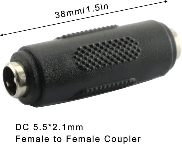 DC 5.5x2.1mm Hun-Hun Strømstik, Hun-Hun C