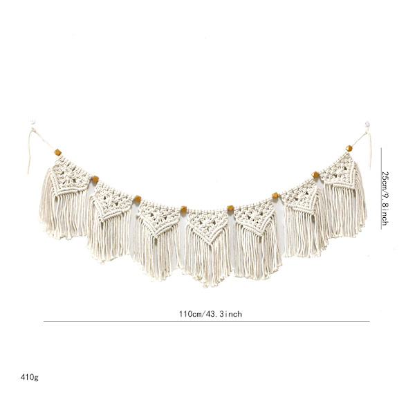 Macrame Väggbonad Boho Chic Bohemian Hem Geometrisk Konst