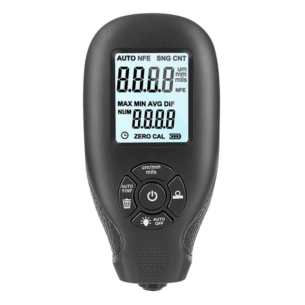 Tykkelsesmåler for bilmaling, håndholdt bakgrunnsbelysning, LCD-digital
