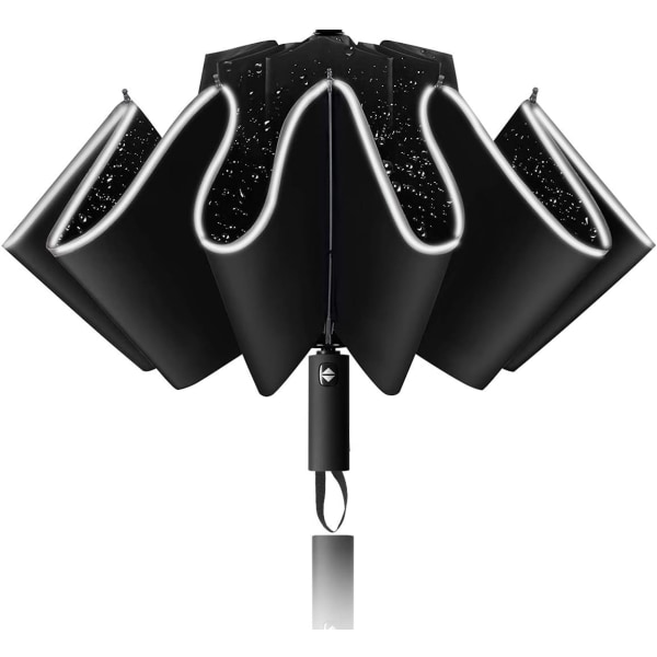 Dewenwils Vindtæt Foldbar Paraply, Automatisk Inverted DXGHC