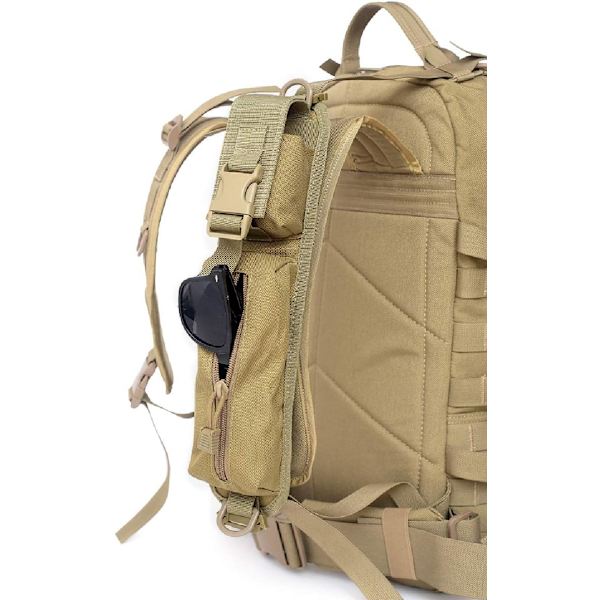 （Khaki Färg）Extra Taktisk Molle-Väska Ryggsäck Axelväska H