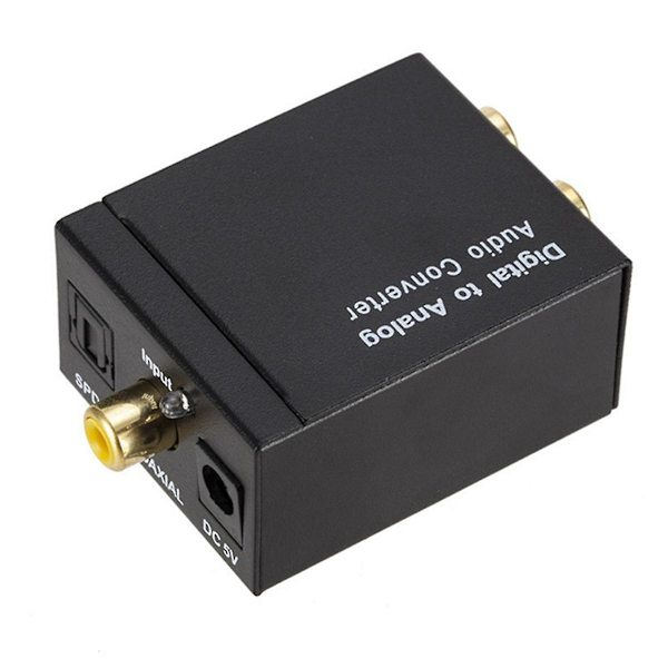 Digital Audio Decoder 3.5mm Jack Coaxial Optisk Fiber Digital til Analog Audio Converter SPDIF Digi