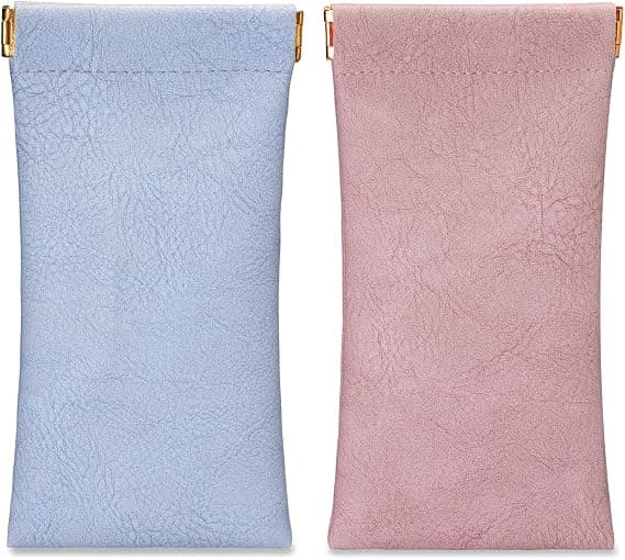 2 st Bärbara Läder Solglasögonfodral, Mjukt Glasögonfodral, Gl DXGHC
