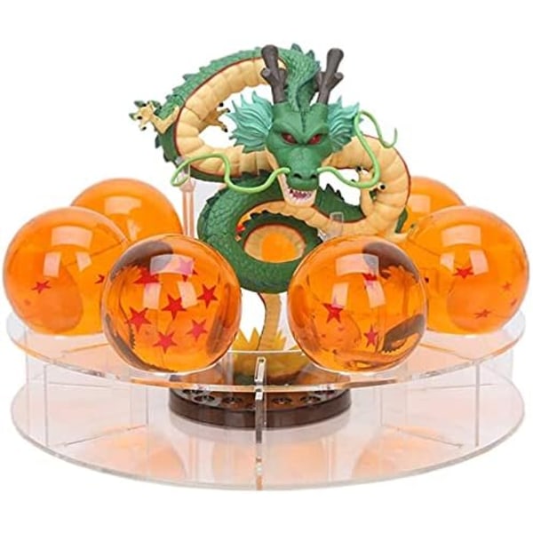 Resin Shenron Figur Shenlong Statue Sæt + 4,3 cm krystalkugler +