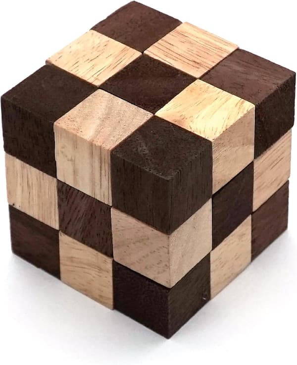 1 Stycke Slangpusselkub Klassiskt Spel (6*6*6cm) och 1 Stycke Bron