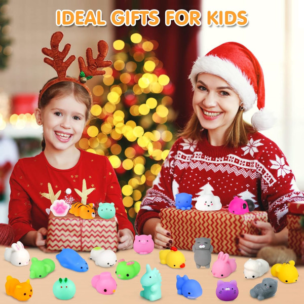 Mochi Squishy Toys, 30 stk Mini Squishy Party Favors for kids Ani