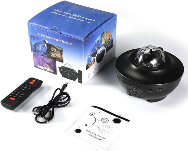 Stjernehimmel Projektor, LED Roterende Galaxy Sky Natlys med