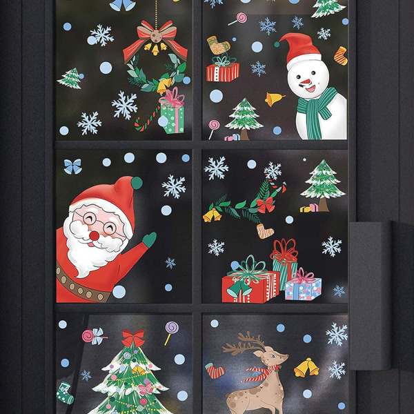 Christmas Window Clings Stickers for Glass - Xmas Decals Decorati