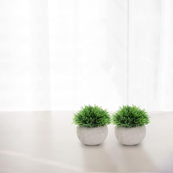 2 stk Kunstige Planter til Bad/Hjemmekontor Dekor, Små Kunstige