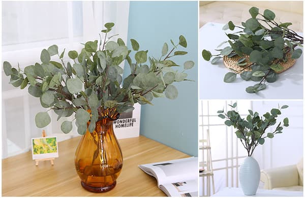 5 stycken konstgjorda blommor Heminredning Grön växtsimulering