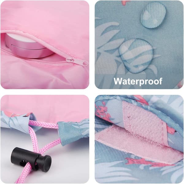 Bærbar Lazy Drawstring Sminkepung Reise Kosmetikveske Toilettmappe