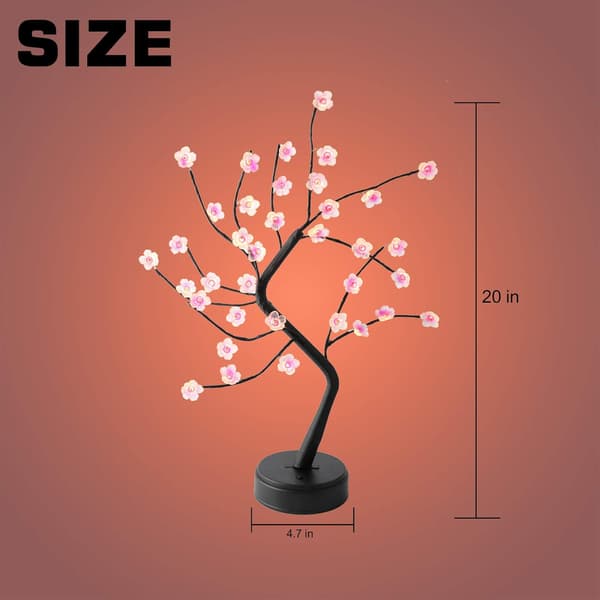 Bordbonsai med 36 LED kirsebærblomsttrelys