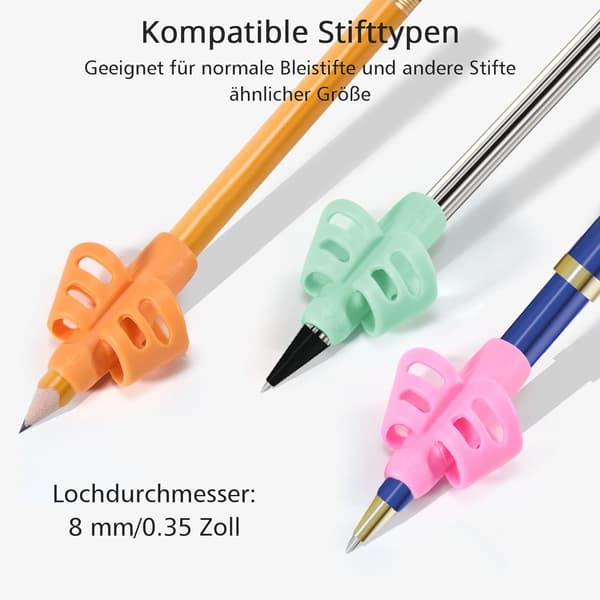 Sæt med 4 Børne Skrivefingerguide, Grippies Skrivehjælp, P