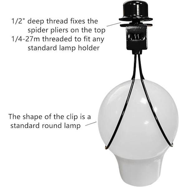 Skygge Harp Base Adapter Kit - Inkluderer trim og skyggejustering til