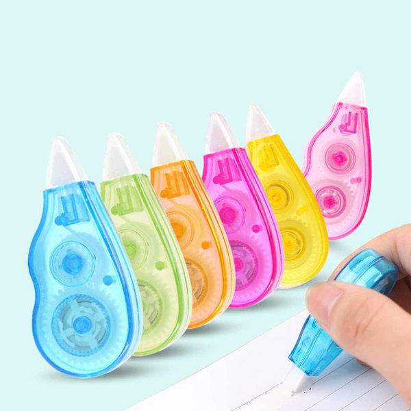 6 st Vit Korrigeringstejp, Mini Fickmus Korrigeringstejp