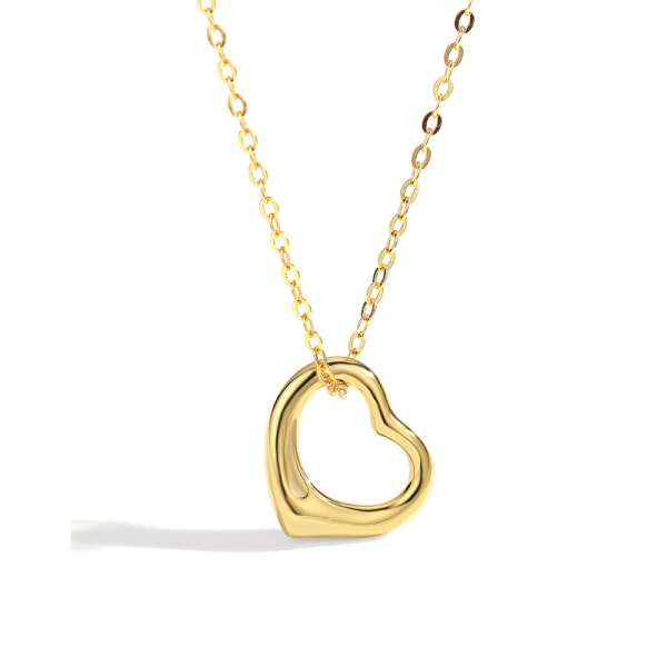 Solid 18k guld hjerte halskæde, smukke guld kærlighed smykker til Wi