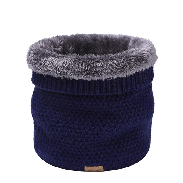 Vinterhalsvärmare Snood Circle Scarf Fleecefodrad Dubbellager K