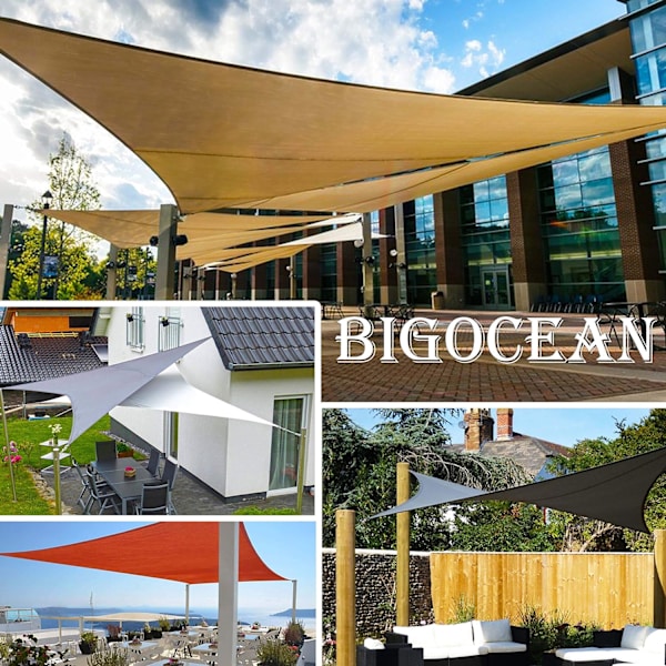 Vejrbestandig Polyester Skygge Sejl UV Beskyttelse Have, Terrasse,