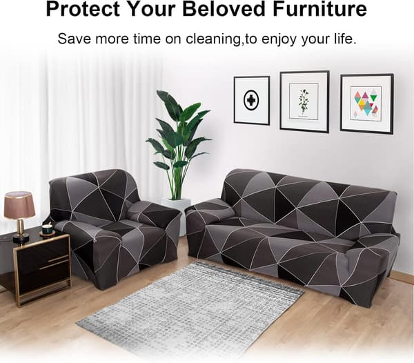 Stretch Sofa Trekk 2-seters Sofa Trekk med Armlene Moderne Unive
