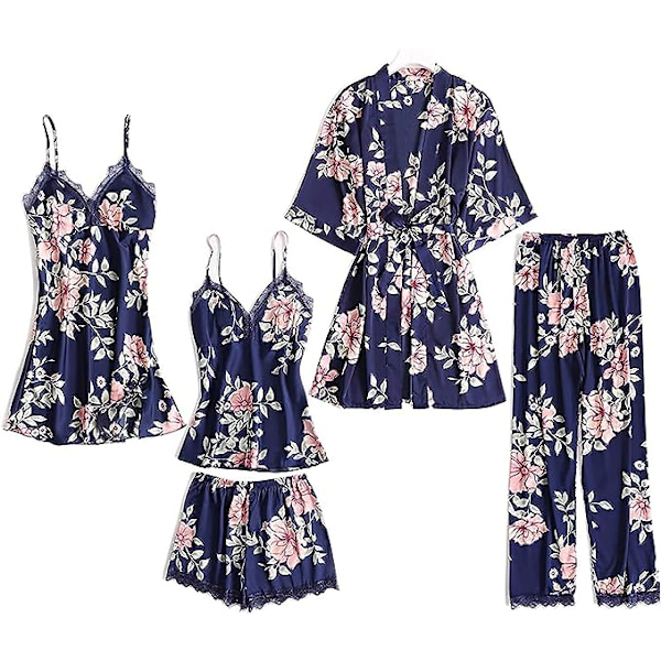 Dames Silke Pyjamasæt Pyjamas Piger Dames Pyjamas Satin Pyjamas