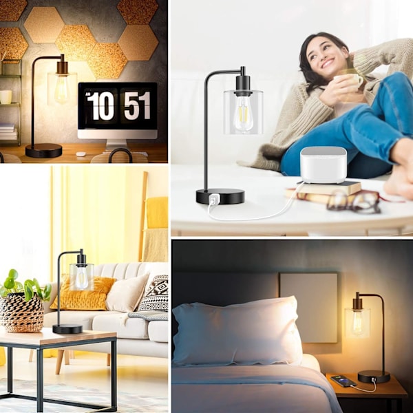 Amerikansk Enkel LED Lampe USB Interface Genopladelig Dæmpbar Meta