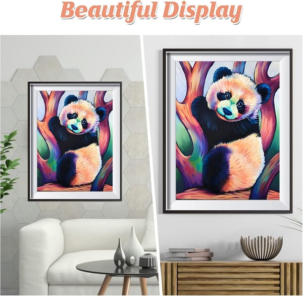 Timanttimaalauspakkaukset aikuisille, Panda Timanttimaalaus Täysi Pyöreä